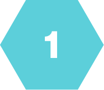 hexagon icon with number 1 inside