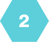 hexagon icon with #2 inside