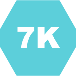 Hexagon icon showing 7K representing 7000 proteins tested in SomaSignal tests