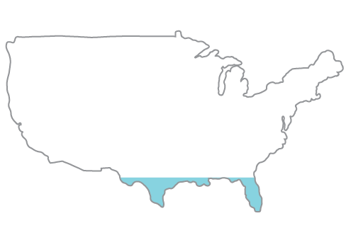 Image of U.S.A. with 8% filled with blue color