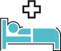 Icon of person in hospital bed