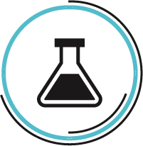 Icon of beaker representing inventor incentives at SomaLogic