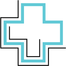 Icon of cross symbolizing optmization of care