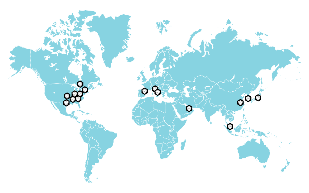 Map of SomaLogic Authorized Sites WorldWide